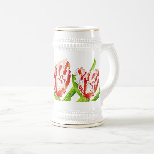 Tulp Estella Rijnveld op een Stein Bierpul (Voorkant rechts)