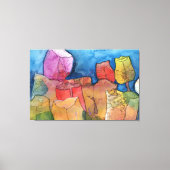 Tulp Fantasy Multi-Color Abstract Canvas afdrukken (Voorkant)