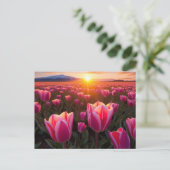 Tulp Field Briefkaart (Staand voorkant)