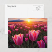 Tulp Field Briefkaart (Voorkant / Achterkant)