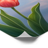 Tulp Flamingo Spiegel Moeras Poster (Hoek)
