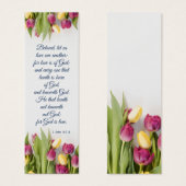 Tulp Floral Elegant Spiritueel Bijbelvers Mini Visitekaartjes (Voorkant /achterkant)