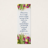 Tulp Floral Elegant Spiritueel Bijbelvers Mini Visitekaartjes (Voorkant)