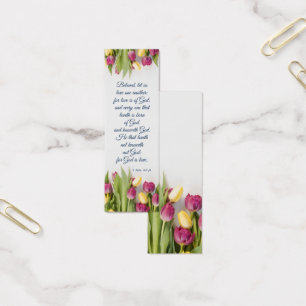 Tulp Floral Elegant Spiritueel Bijbelvers Mini Visitekaartjes