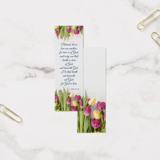 Tulp Floral Elegant Spiritueel Bijbelvers Mini Visitekaartjes (Kantoor)