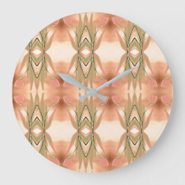 Tulp Floral ontworpen klok met groen en koraal