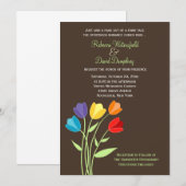 Tulp Flower Rainbow Colors Weddenschap Kaart (Voorkant / Achterkant)