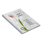Tulp Flower  Style Pestblad Notitieboek (Rechterzijde)