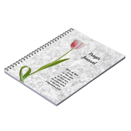 Tulp Flower  Style Pestblad Notitieboek (Linkerzijde)