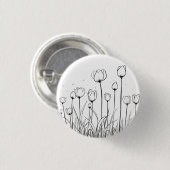 Tulp Flower Tulipa Floral Stencil Pattern-ontwerp Ronde Button 3,2 Cm (Voorkant /achterkant)