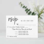 Tulp Flower Wedding Menu Keuze RSVP Golden (Staand voorkant)