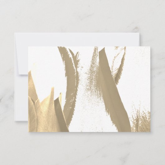 Tulp Flower Wedding Menu Keuze RSVP Golden (Achterkant)