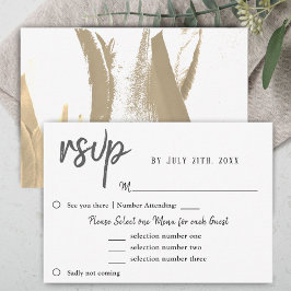 Tulp Flower Wedding Menu Keuze RSVP Golden