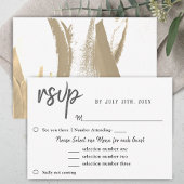 Tulp Flower Wedding Menu Keuze RSVP Golden