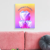 Tulp Flowers Alles is mogelijk Inspirerend Canvas Afdruk (Insitu (Woonkamer))