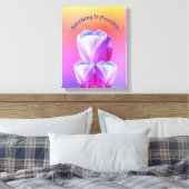 Tulp Flowers Alles is mogelijk Inspirerend Canvas Afdruk (Insitu (Slaapkamer))