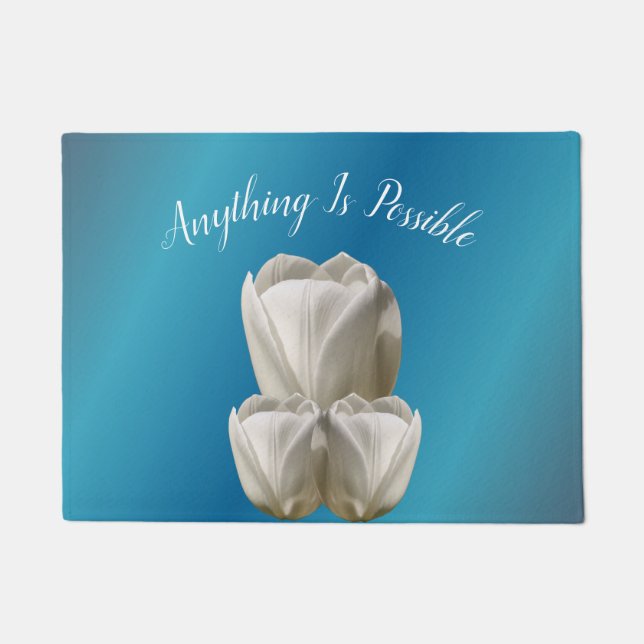 Tulp Flowers Alles is mogelijk Inspirerend Deurmat (Voorkant)