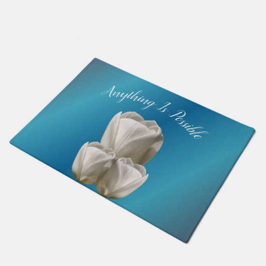 Tulp Flowers Alles is mogelijk Inspirerend Deurmat (Schuin)