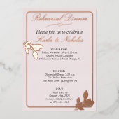 Tulp Flowers Blush repesal Dinner Folie Uitnodiging (Voorkant)