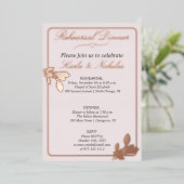 Tulp Flowers Blush repesal Dinner Folie Uitnodiging (Staand Voorkant)