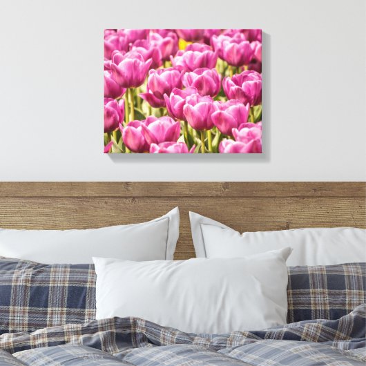 Tulp Flowers in de lentesfoto Canvas Afdruk (Insitu (Slaapkamer))