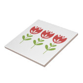 Tulp Flowers Simple Moderne Classic Red Natuur Tegeltje (Zijkant)