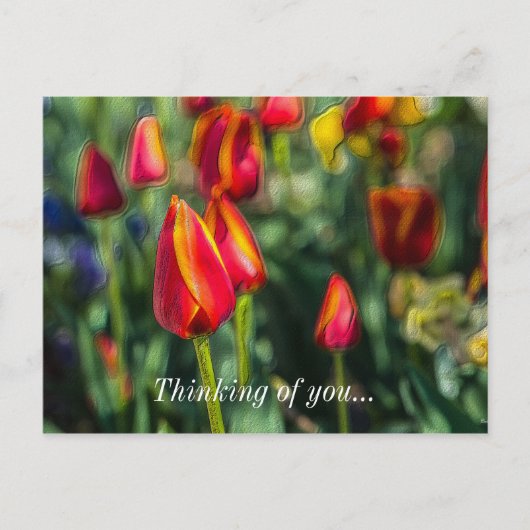 Tulp Garden getextureerd denken aan je Briefkaart (Voorkant)
