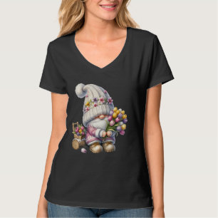 Tulp Garden Gnome Dad voor Funny Gardener Floral S T-shirt
