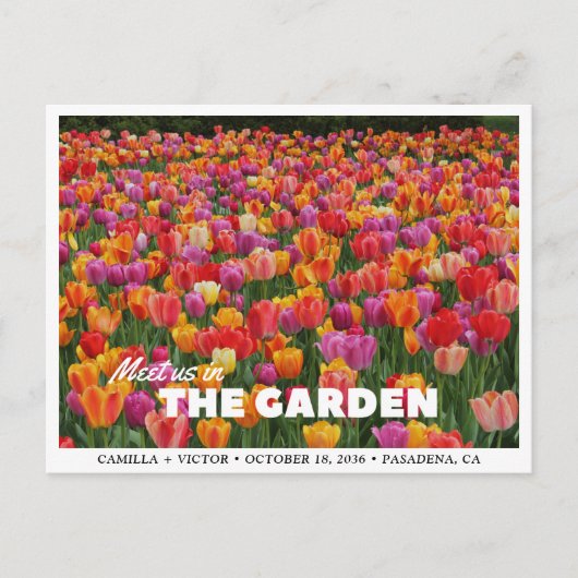 Tulp Garden Wedding Save the Date Briefkaart (Voorkant)