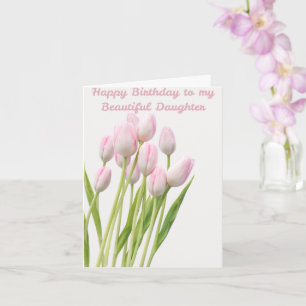 Tulp gelukkige verjaardag dochter kaart. kaart