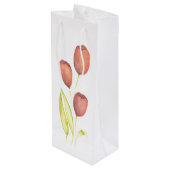 Tulp geschenkzak wijn cadeautas (Achterkant Gekanteld)