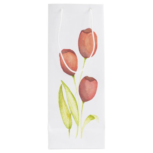 Tulp geschenkzak wijn cadeautas (Achterkant)