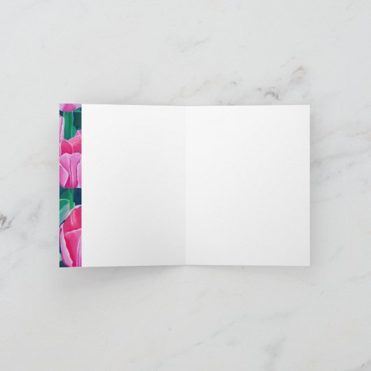 Tulp gevouwen bedankkaart (Binnen)