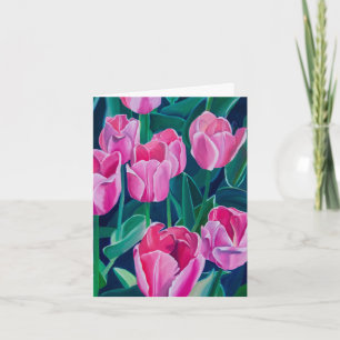Tulp gevouwen bedankkaart