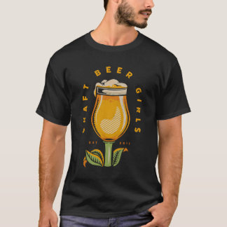 Tulp Glas Ambacht Bier Meisje T-shirt