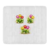 Tulp glazen snijplank (Voorkant)