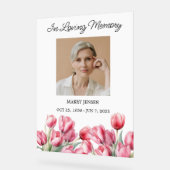 Tulp Herdenkingsfoto Funeral Acryl Bord (Hoek)