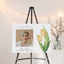 Tulp Herdenkingsfoto Funeral Foam Board