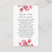 Tulp Herdenkingsfoto Rouwdienst Gebedskaart Visitekaartje (Achterkant)