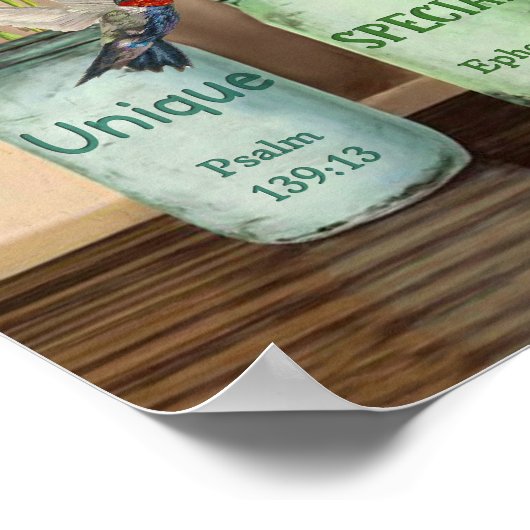 Tulp & Hummingbird God zegt dat je Poster bent (Hoek)