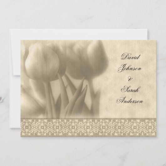  Tulp Huwelijksuitnodiging Kaart (Voorkant)