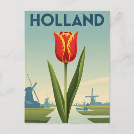 Tulp in Holland Nederland Briefkaart