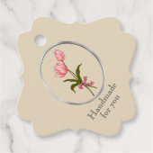 Tulp in Lijst, Handgemaakt door ... Bedankjes Labels (Voorkant)