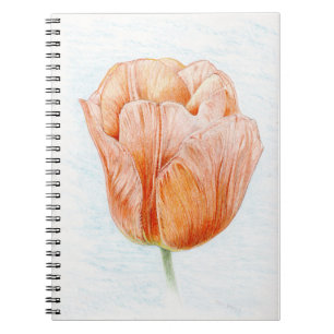 Tulp in peach notitieboek