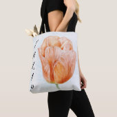 Tulp in perzikkleur tote bag (Dichtbij)