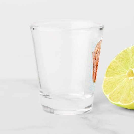 Tulp in prachtige kleurenweergave shot glas (Links)