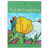 Tulp in tuin klembord (Achterkant)