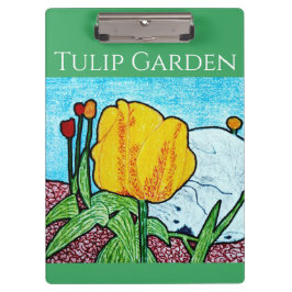 Tulp in tuin klembord