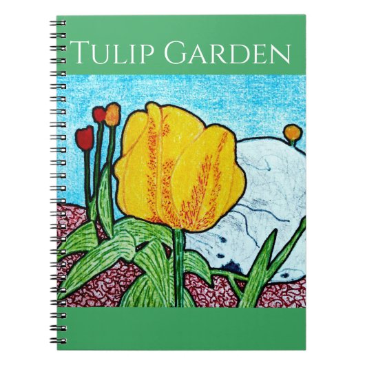 Tulp in tuin  notitieboek (Voorkant)