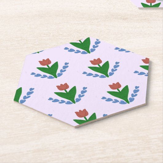 Tulp Kartonnen Onderzetters (Schuin)